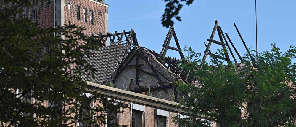 Das alte Landtagsgebäude brannte vor einem Jahr aus.