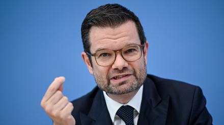 Marco Buschmann (FDP), Bundesminister der Justiz, spricht bei einer Pressekonferenz (Archivbild).