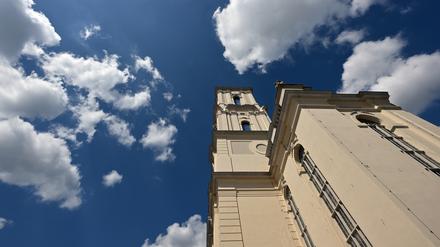 Der wiederaufgebaute Turm der Garnisonkirche in Potsdam.