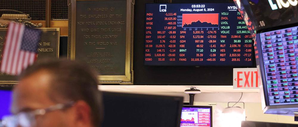 Die Wall Street in New York.