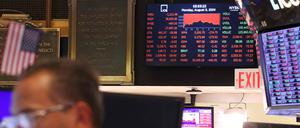 Die Wall Street in New York. 