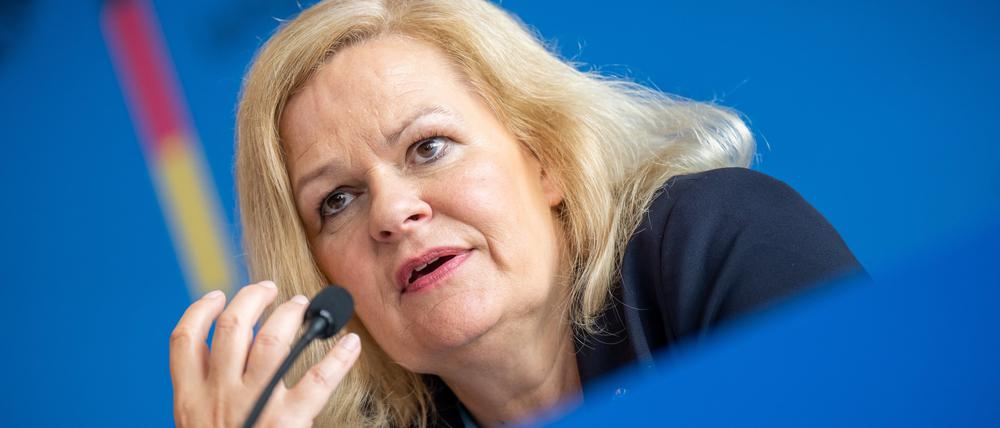 Die Bundesinnenministerin Nancy Faeser (SPD).