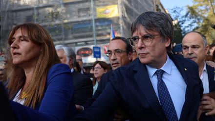 Katalanischer Separatistenführer Carles Puigdemont in Barcelona.