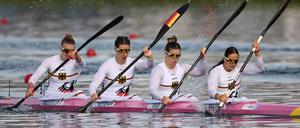Zum deutschen Kajak-Vierer, der in Paris Olympia-Silber gewann, gehörte auch Pauline Jagsch, Schülerin einer Berliner Sport-Eliteschule.