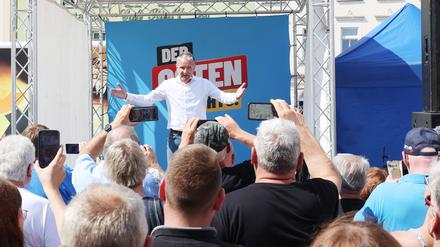 Björn Höcke, Vorsitzender der AfD in Thüringen, spricht beim Sommerfest der AfD Thüringen.