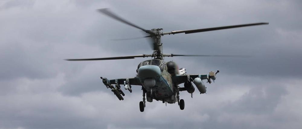 Ein russischer Militärhubschrauber.