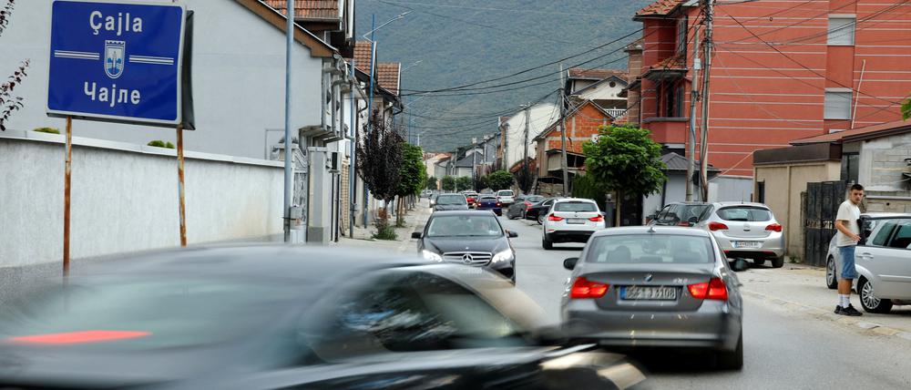 Autokorso in Caile, Nordmazedonien, wo der Hauptverdächtige des geplanten Anschlags lebt.