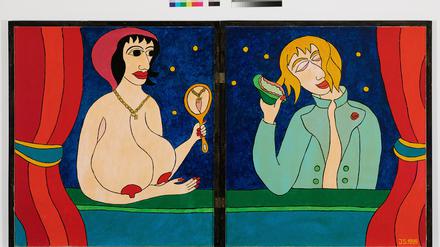 Johannes Schenk: „Himmel’s acht Sterne“ von 1998, ein Ölgemälde auf Holz (93 x 170cm).