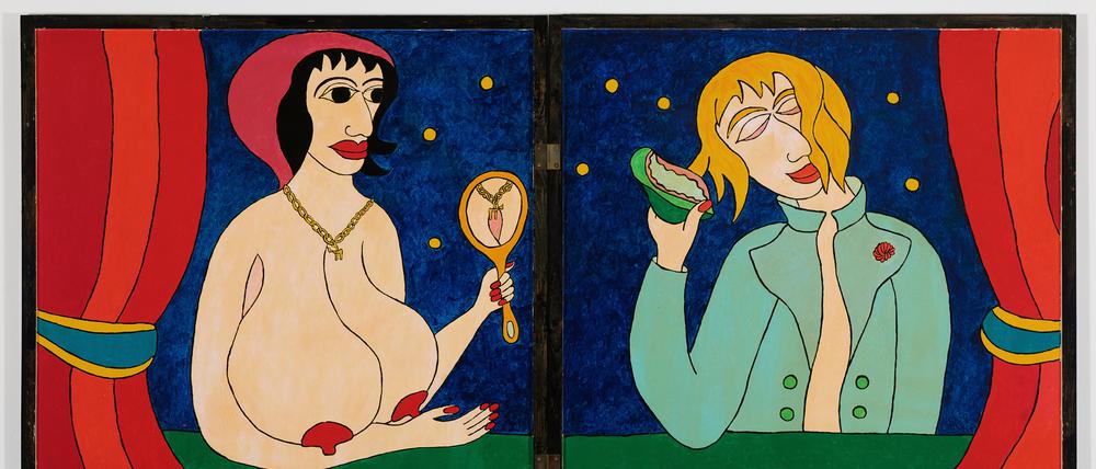 Johannes Schenk: „Himmel’s acht Sterne“ von 1998, ein Ölgemälde auf Holz (93 x 170cm).
