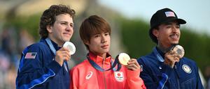Nyjah Huston (r.) holte die Bronzemedaille.