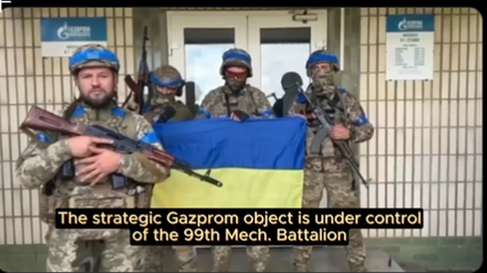 Ukrainische Truppen in Kursk. Screenshot von einem auf den sozialen Medien veröffentlichten Video.   