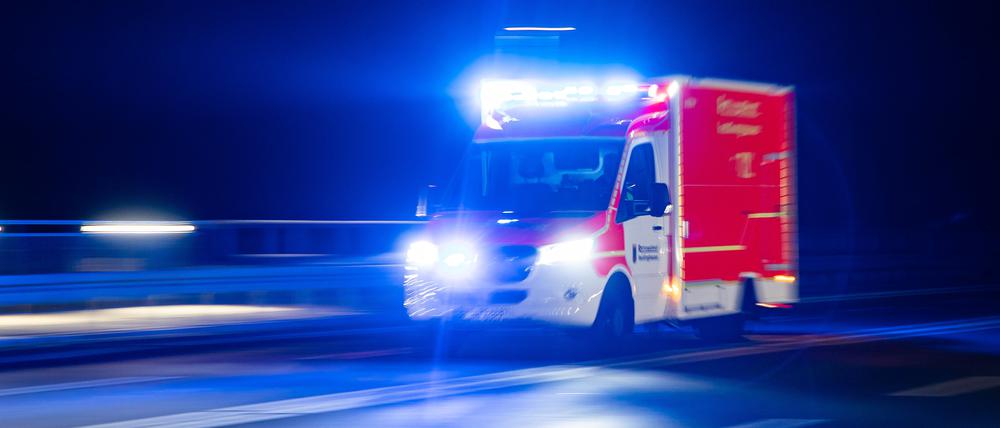 Ein Rettungswagen im Einsatz.