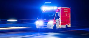Ein Rettungswagen im Einsatz.