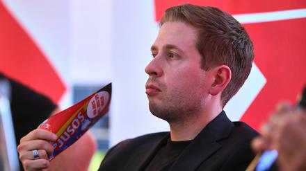 SPD-Generalsekretär Kevin Kühnert am 6. August bei einer Veranstaltung im thüringischen Altenburg.