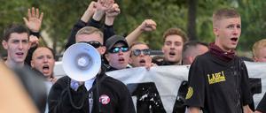 Rechter Aufmarsch zum Christopher Street Day im sächsischen Bautzen im August 2024