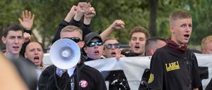 Rechter Aufmarsch zum Christopher Street Day im sächsischen Bautzen im August 2024