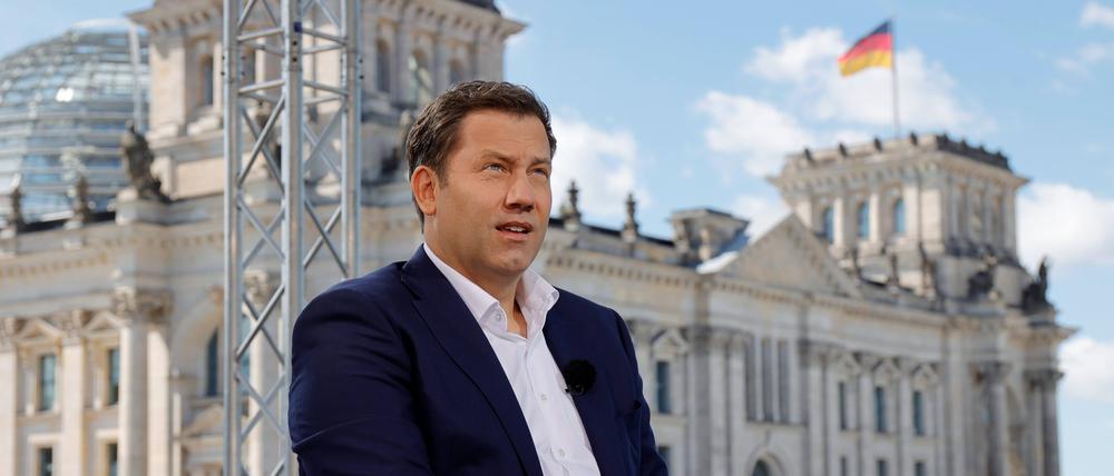 SPD-Chef Lars Klingbeil im ARD-Sommerinterview.