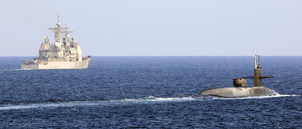 Die US Navy schickt ein mit Raketen bestücktes U-Boot in den Persischen Golf. 