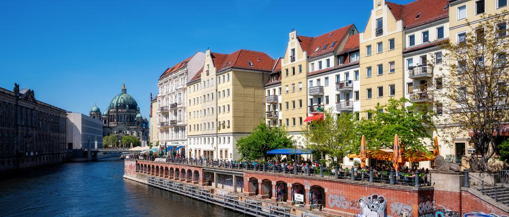 Das Nikolaiviertel mit vielen Läden und Restaurants.