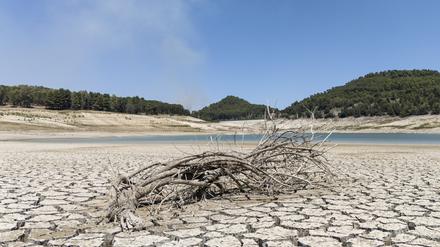 Der Fanaco-See, der einen großen Teil des südlichen Siziliens, darunter auch die Stadt Agrigent, mit Wasser versorgt, zeigt einen extrem niedrigen Wasserstand nach einem Winter mit sehr wenigen Niederschlägen.