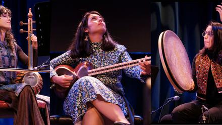 Sara Hasti, Mitra Behpori, Roshanak Rafani vom Aban Ensemble.