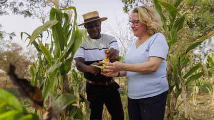 Entwicklungsministerin Svenja Schulze (SPD) besucht eine Landwirtschaftsschule in Burkina Faso. 