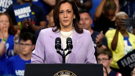 Kamala Harris bei einem Wahlkampfauftritt in Las Vegas.