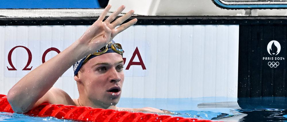 Léon Marchand räumte bei den Olympischen Spielen vier Goldmedaillen ab.