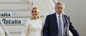 Alberto Fernandez, Präsident von Argentinien, und seine Lebensgefährtin Fabiola Yanez. 