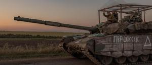 Ukrainische Soldaten im Grenzgebiet zu Russland