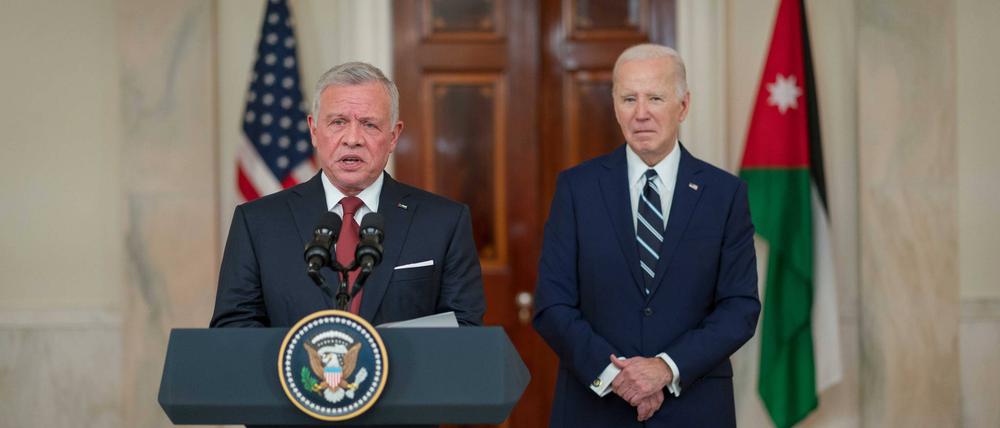 US-Präsident Joe Biden (links) mit dem jordanischen König Abullah II. 