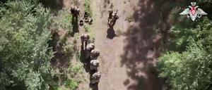 Ukrainische Soldaten in der Region Kursk.