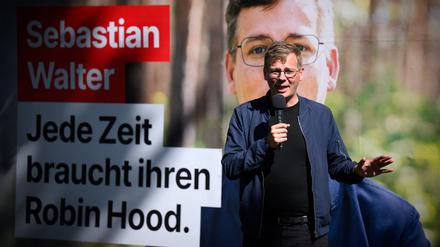 Inszeniert sich als „Robin Hood“ von Brandenburg: Linke-Spitzenkandidat Sebastian Walter.