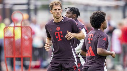 Leon Goretzka trainiert in München fleißig, spielt aber nicht.
