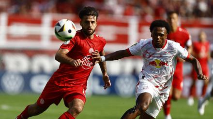 RB Leipzig geriet in Essen 0:1 in Rückstand, gewann dann aber noch sicher.