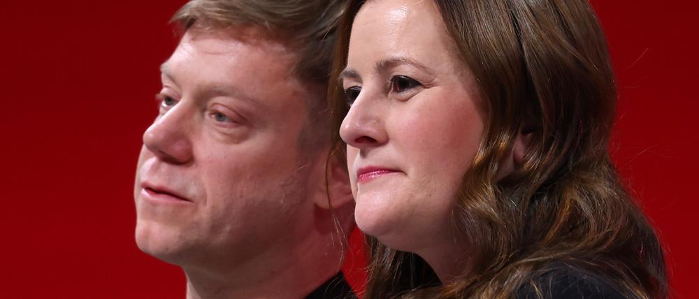 Martin Schirdewan und Janine Wissler, Vorsitzende der Partei Die Linke. 