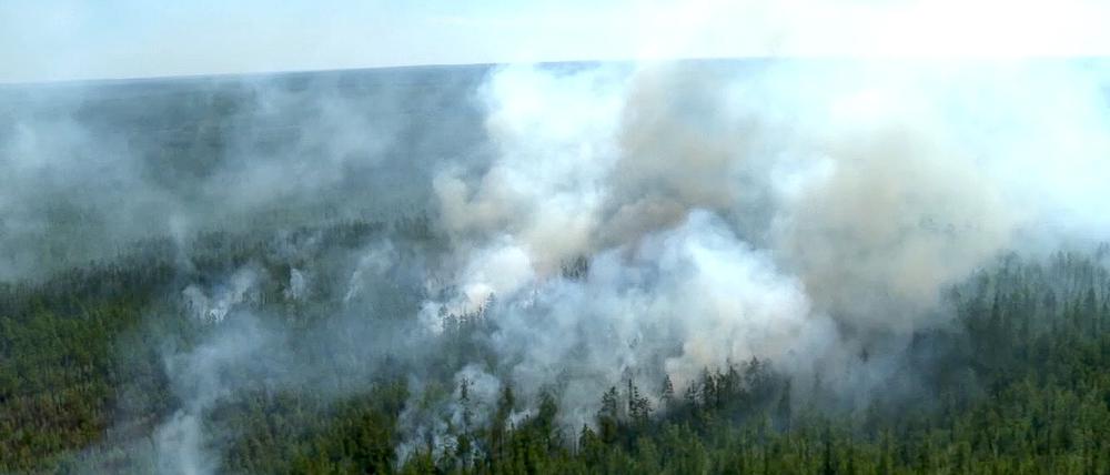 Ein Waldbrand in Russland (Archivbild).