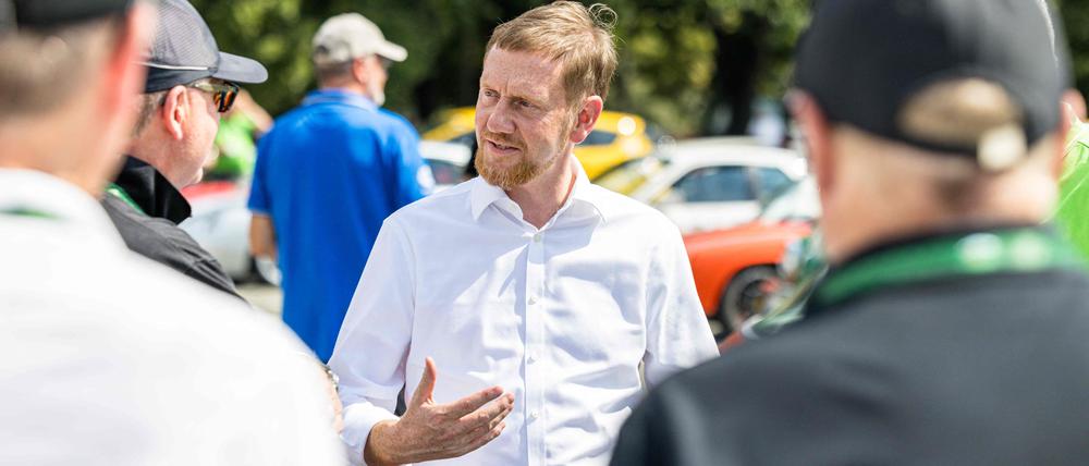 Michael Kretscher im Straßenwahlkampf.