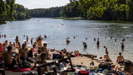 Beliebter Badesee: die Krumme Lanke in Zehlendorf.