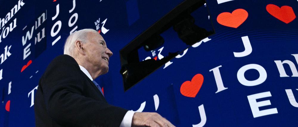 Joe Biden auf einer Wahlveranstaltung.