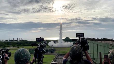 Taiwan testet Raketen aus eigener Produktion.