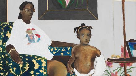 „Single mother with father out of the picture“ von Noah Davis, zu sehen im Kunsthaus Minsk in Potsdam. 