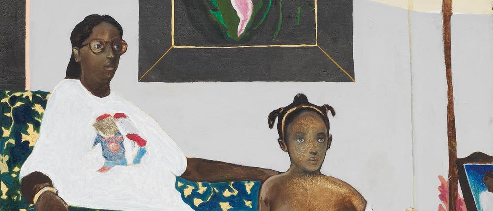 „Single mother with father out of the picture“ von Noah Davis, zu sehen im Kunsthaus Minsk in Potsdam.