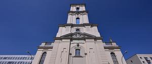 Turm der Garnisonkirche in Potsdam.