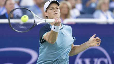 Jannik Sinner bei einem Match der Cincinnati Open.