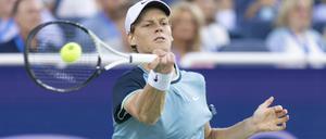 Jannik Sinner bei einem Match der Cincinnati Open.