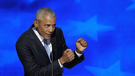 Der frühere US-Präsident Barack Obama auf dem Parteitag der Demokraten in Chicago.