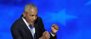 Der frühere US-Präsident Barack Obama auf dem Parteitag der Demokraten in Chicago.