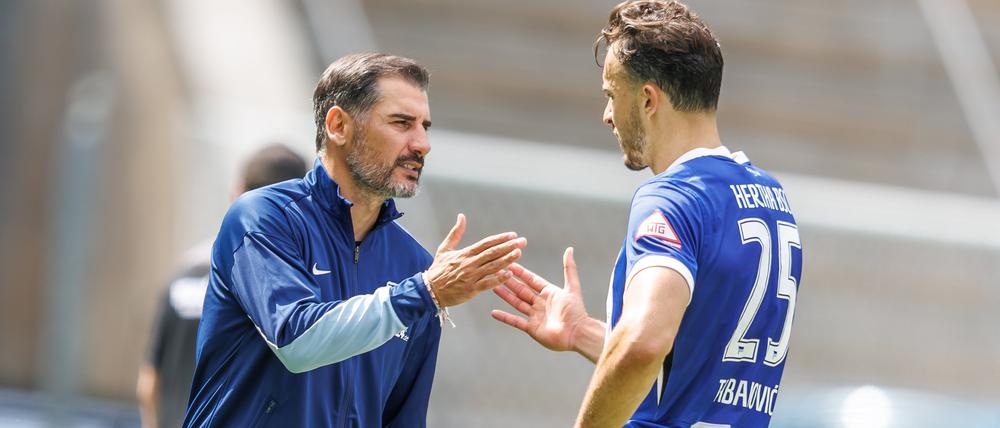 Ein kurzes Unterfangen: Hertha-Trainer Fiél arbeitete nur kurz mit Haris Tabakovic zusammen.