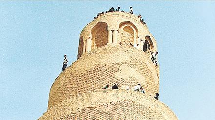 Dieses spiralförmige Minarett im heute irakischen Samarra müssen einst auch die deutschen Ausgräber gesehen haben.